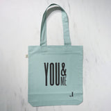 Message Tote Bag with Gusset / Letterpress Letters - bungu