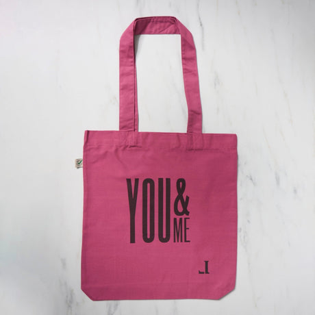 Message Tote Bag with Gusset / Letterpress Letters - bungu