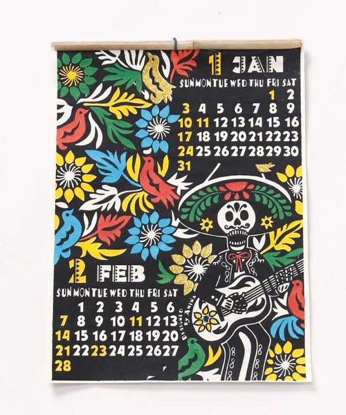Mexican Calavera Wall Calendar 2027 / Amina Collection Co., Ltd. - bungu