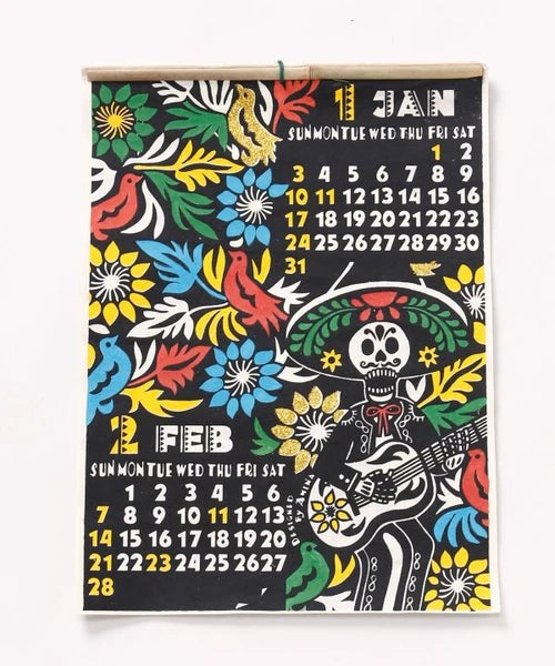 Mexican Calavera Wall Calendar 2027 / Amina Collection Co., Ltd.