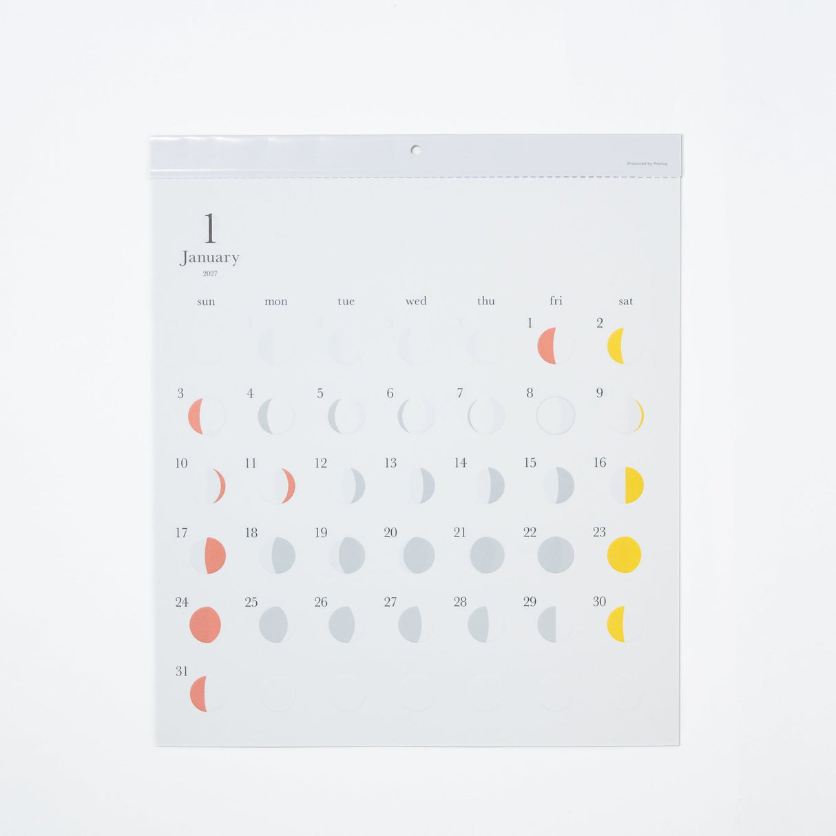 Michiru Moon Phase Wall Calendar 2027 / Replug - bungu