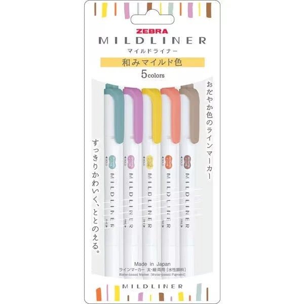 Mildliner Highlighter Set / Zebra - bungu