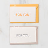 Mini 1 Word Greeting Cards / Letterpress Letters - bungu