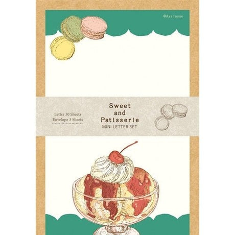 Mini Letter Set Mino Washi Sweets Aya Inoue Collection / Furukawashiko - bungu