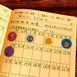 Mini Round Retro Sticker Set / Kinokosya - bungu
