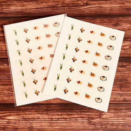 Mini Round Retro Sticker Set / Kinokosya - bungu