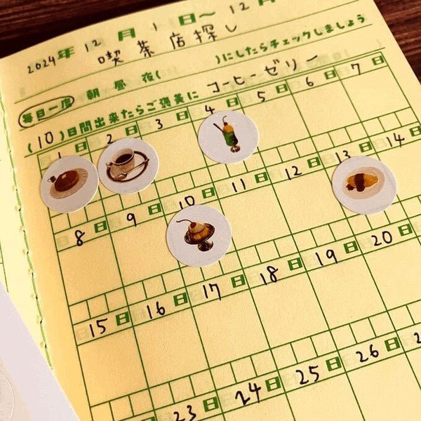 Mini Round Retro Sticker Set / Kinokosya - bungu