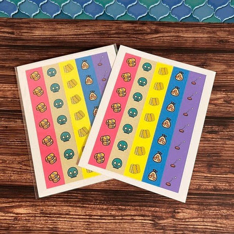 Mini Round Retro Sticker Set / Kinokosya - bungu