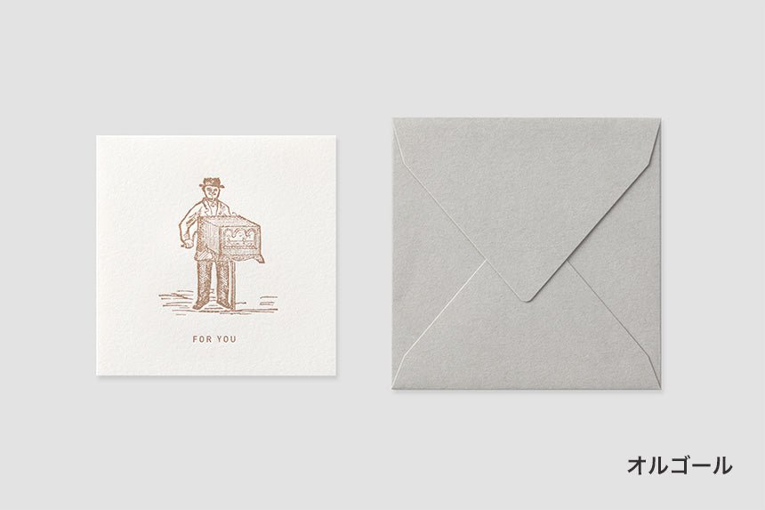 Mini Square Message Card with Envelope / TOUCH & FLOW - bungu