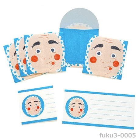 Mino Washi Mashikaku Pochibun Square Mini Letter Set / Furukawa Shiko - bungu