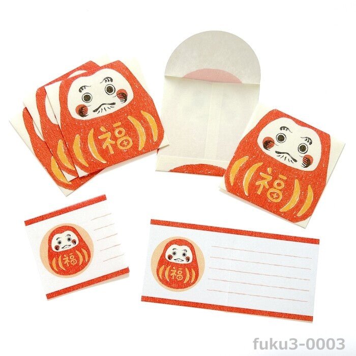 Mino Washi Mashikaku Pochibun Square Mini Letter Set / Furukawa Shiko - bungu
