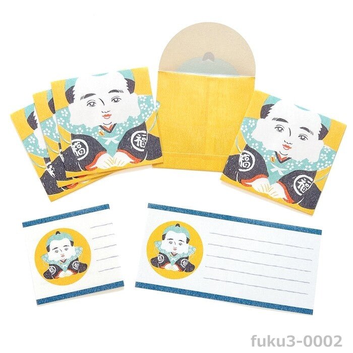 Mino Washi Mashikaku Pochibun Square Mini Letter Set / Furukawa Shiko - bungu