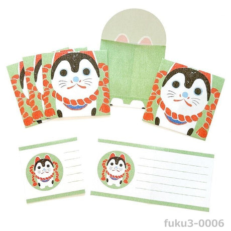 Mino Washi Mashikaku Pochibun Square Mini Letter Set / Furukawa Shiko - bungu