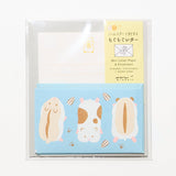 Mogu Mogu Animal Mini Letter Set / Midori DESIGNPHIL - bungu