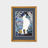 [Limited] Art Touch Kanae Kouno A4 Art Poster with Teak Frame / TOUCH & FLOW