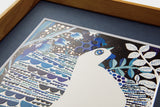 [Limited] Art Touch Kanae Kouno A4 Art Poster with Teak Frame / TOUCH & FLOW