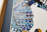 [Limited] Art Touch Kanae Kouno A4 Art Poster with Teak Frame / TOUCH & FLOW