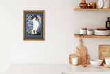 [Limited] Art Touch Kanae Kouno A4 Art Poster with Teak Frame / TOUCH & FLOW