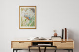 [Limited] Art Touch Kazuko Furuta A3 Art Poster with Teak Frame / TOUCH & FLOW