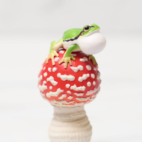 MONO+ Mushroom and Tree Frog Figure Mascot & Key Chain 2 Gacha Capsule - bungu