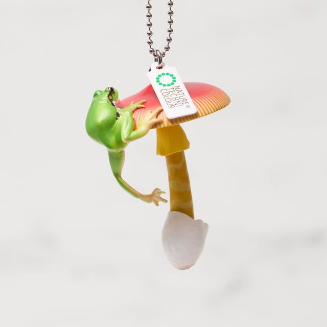 MONO+ Mushroom and Tree Frog Figure Mascot & Key Chain 2 Gacha Capsule - bungu