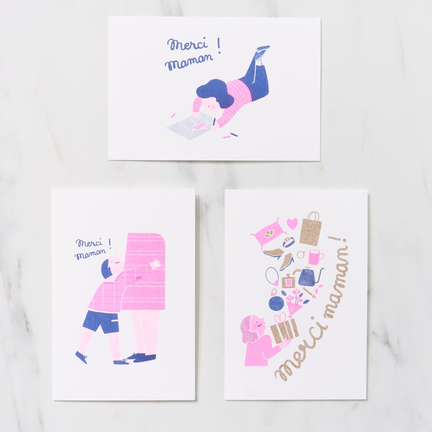 Mother's Day Greeting Cards / Letterpress Letters - bungu