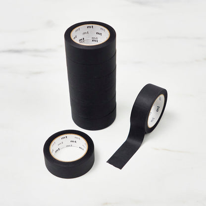 mt 1P Matte Black Masking Tape 8 Roll Set / Kamoi Kakoshi - bungu