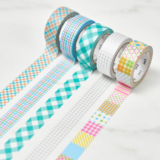 mt deco Grid and Gingham Series Masking Tape / Kamoi Kakoshi - bungu