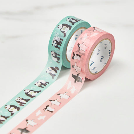 mt x Maruichikyu Adelie Animal Series Masking Tape / Kamoi Kakoshi - bungu