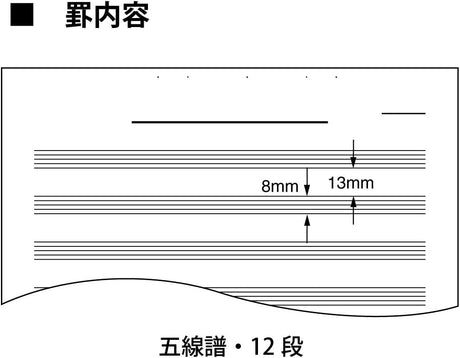 Music Notebook Single - Sided A4 / Kokuyo - bungu