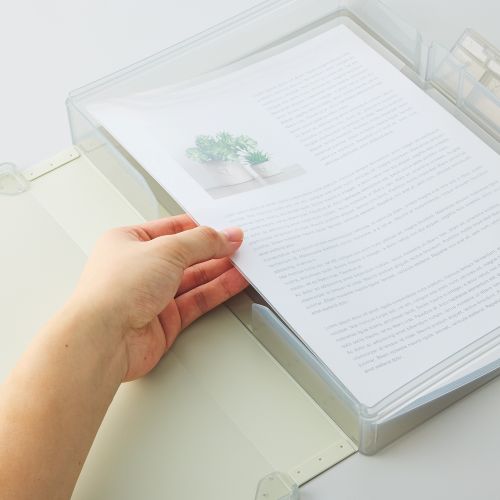 Mutual File Case Horizontal A4 Wide / LIHIT LAB - bungu