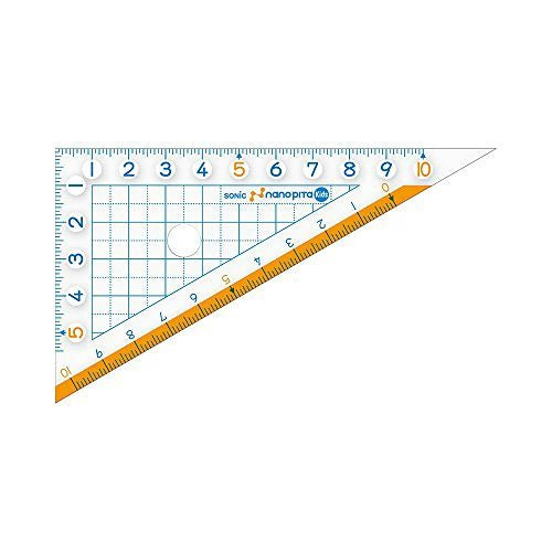 Nano Pita Kids Triangular Ruler 10cm / Sonic - bungu