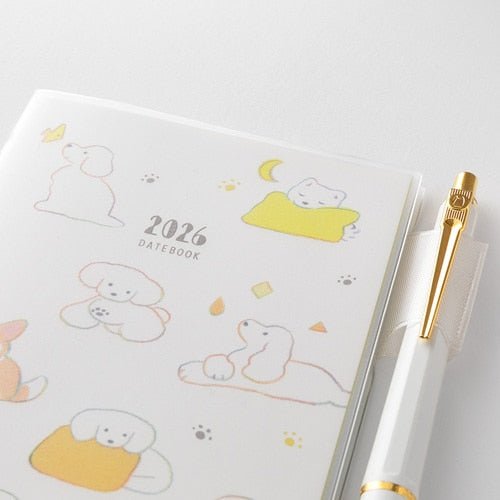 Natsumi Teraoka Puppy Pocket Diary 2026 / Midori DESIGNPHIL - bungu