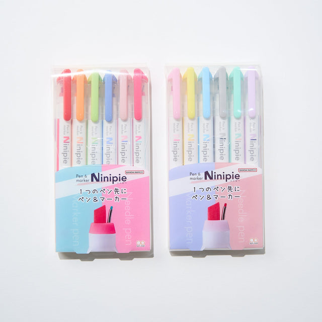 Ninipie Pen&Marker Highlighters 6 Color Set / Sun - Star - bungu