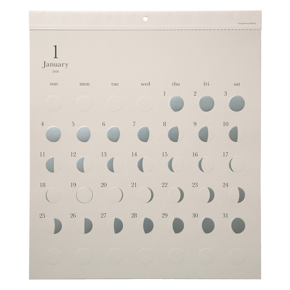Michiru Moon Phase Wall Calendar 2027 / Replug