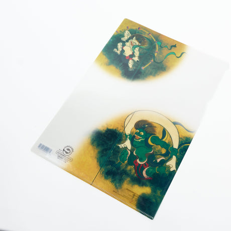Ogata Korin Wind God and Thunder God Folding Screen A4 Clear File / Benrido - bungu