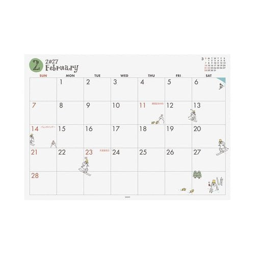 Ojisan Desk and Wall Calendar 2027 / MIDORI - bungu