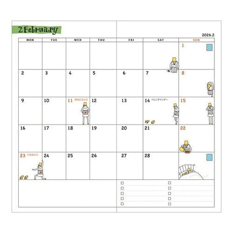 "Ojisan" Pocket Diary 2026 / Midori DESIGNPHIL - bungu