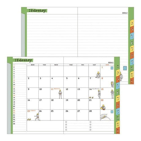 "Ojisan" Pocket Diary 2026 / Midori DESIGNPHIL - bungu