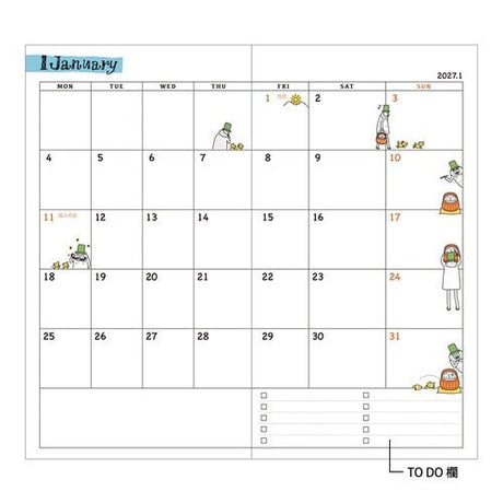 Ojisan Pocket Diary 2027 / MIDORI - bungu