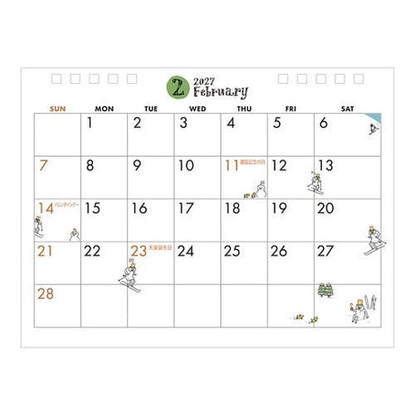Ojisan Ring Desk Calendar 2027 / MIDORI - bungu