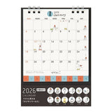 "Ojisan" Small Ring Desk Calendar 2026 / MIDORI - bungu