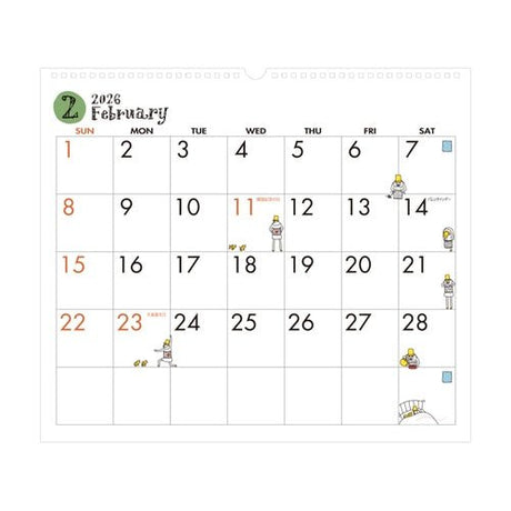 "Ojisan" Wall Calendars 2026 / MIDORI - bungu