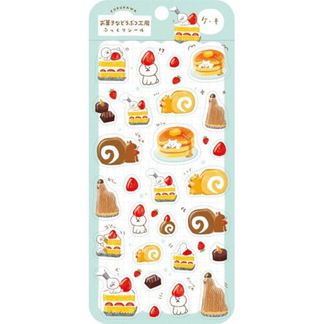Okashi na Doubutsu Kobo Puffy Sticker Sheet / Furukawashiko - bungu