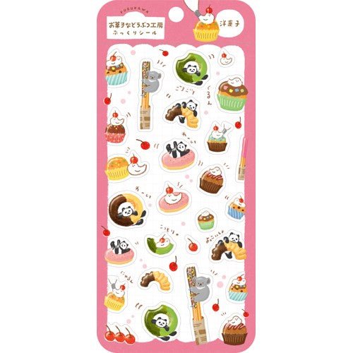 Okashi na Doubutsu Kobo Puffy Sticker Sheet / Furukawashiko - bungu