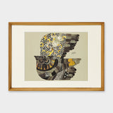 [Limited] Art Touch Kanae Kouno A3 Art Poster with Teak Frame / TOUCH & FLOW