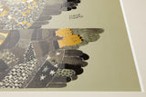 [Limited] Art Touch Kanae Kouno A3 Art Poster with Teak Frame / TOUCH & FLOW