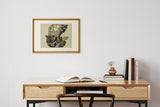 [Limited] Art Touch Kanae Kouno A3 Art Poster with Teak Frame / TOUCH & FLOW