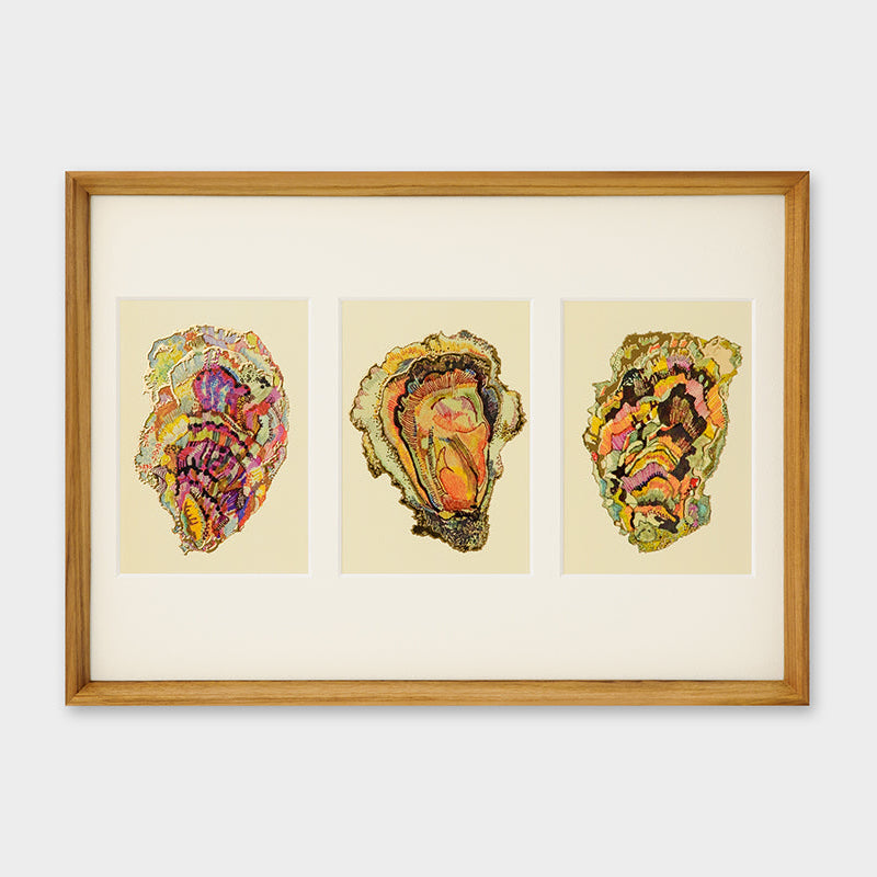 [Limited] Art Touch Yuko Kurihara A3 Art Poster with Teak Frame / TOUCH & FLOW