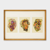[Limited] Art Touch Yuko Kurihara A3 Art Poster with Teak Frame / TOUCH & FLOW